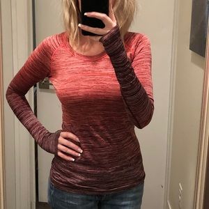 Lululemon Women's Swiftly Tech Red Ombre Long Slv